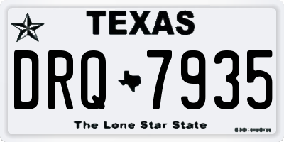 TX license plate DRQ7935