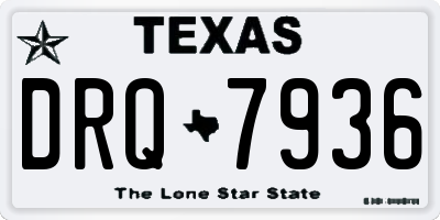 TX license plate DRQ7936