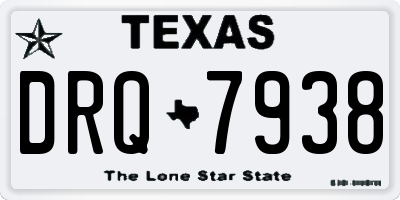 TX license plate DRQ7938
