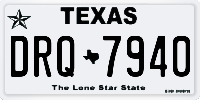 TX license plate DRQ7940