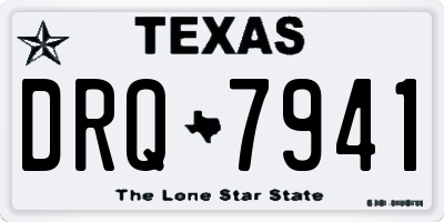 TX license plate DRQ7941