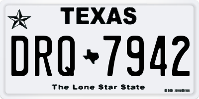 TX license plate DRQ7942