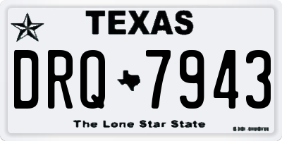 TX license plate DRQ7943