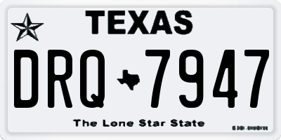 TX license plate DRQ7947