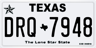 TX license plate DRQ7948