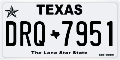TX license plate DRQ7951