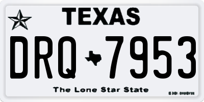 TX license plate DRQ7953