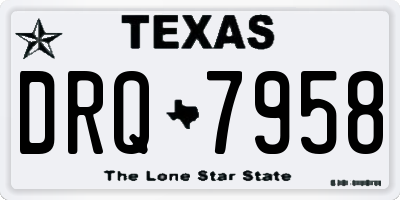 TX license plate DRQ7958