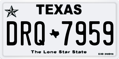 TX license plate DRQ7959