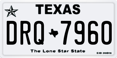 TX license plate DRQ7960