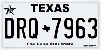TX license plate DRQ7963