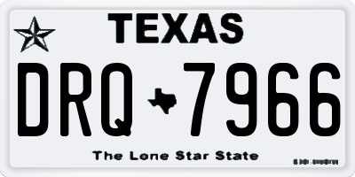 TX license plate DRQ7966