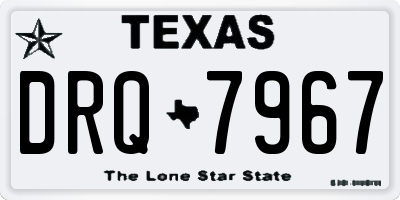 TX license plate DRQ7967