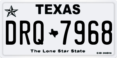 TX license plate DRQ7968