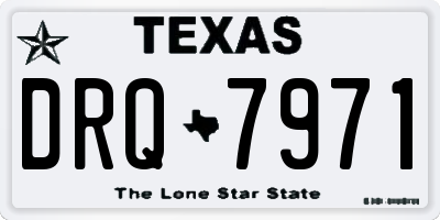 TX license plate DRQ7971