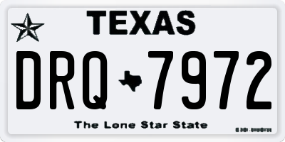 TX license plate DRQ7972