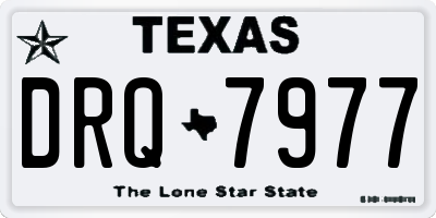 TX license plate DRQ7977