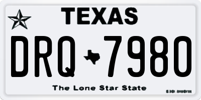 TX license plate DRQ7980