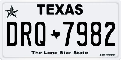 TX license plate DRQ7982