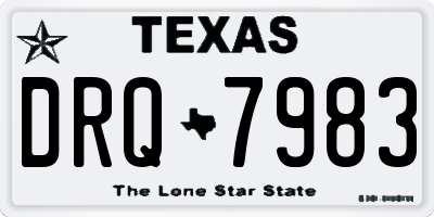 TX license plate DRQ7983