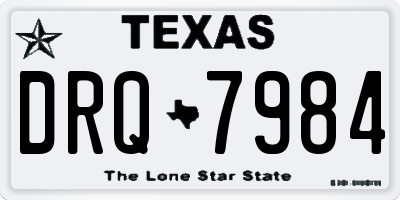 TX license plate DRQ7984