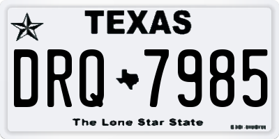 TX license plate DRQ7985