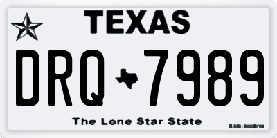 TX license plate DRQ7989