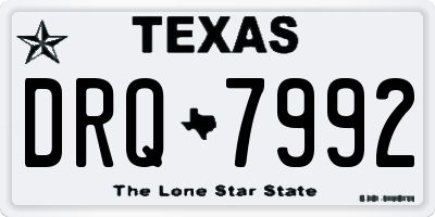 TX license plate DRQ7992