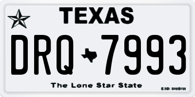 TX license plate DRQ7993