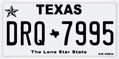 TX license plate DRQ7995