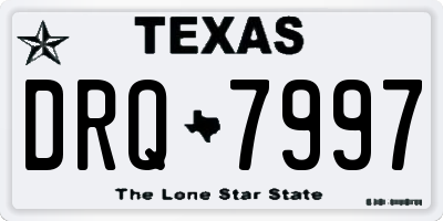 TX license plate DRQ7997