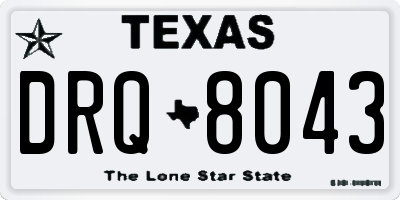 TX license plate DRQ8043