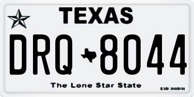 TX license plate DRQ8044
