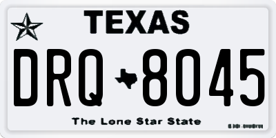 TX license plate DRQ8045