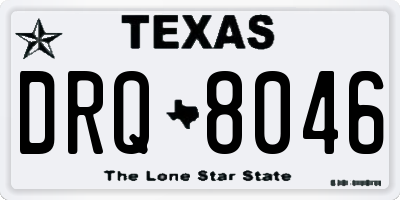 TX license plate DRQ8046