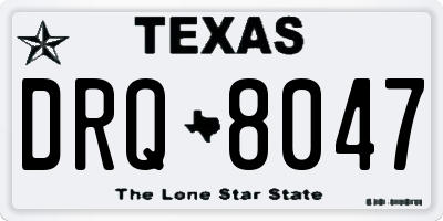 TX license plate DRQ8047