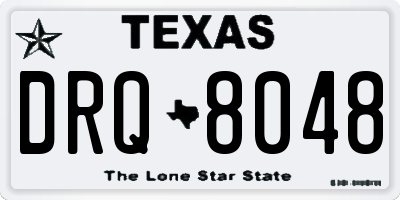 TX license plate DRQ8048