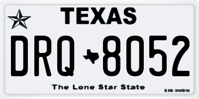 TX license plate DRQ8052