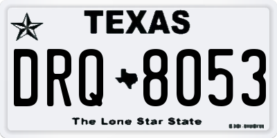 TX license plate DRQ8053
