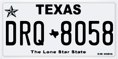 TX license plate DRQ8058