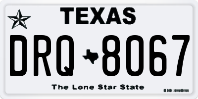 TX license plate DRQ8067