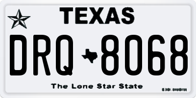 TX license plate DRQ8068
