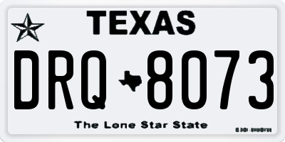 TX license plate DRQ8073