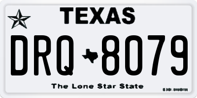 TX license plate DRQ8079