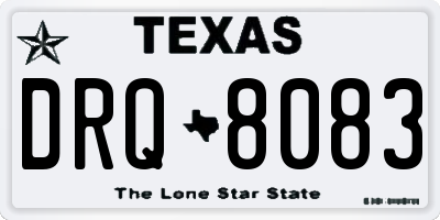 TX license plate DRQ8083