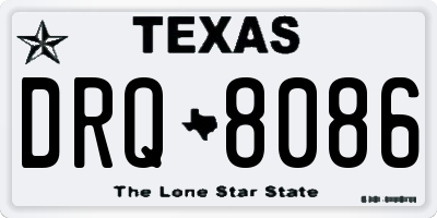 TX license plate DRQ8086