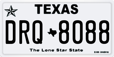 TX license plate DRQ8088