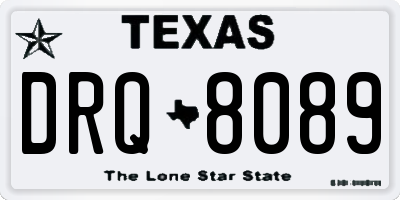 TX license plate DRQ8089