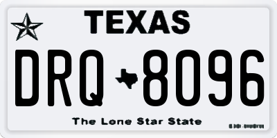 TX license plate DRQ8096