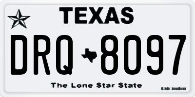TX license plate DRQ8097